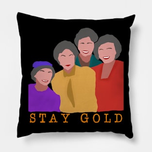 Stay Gold Illustration Pillow