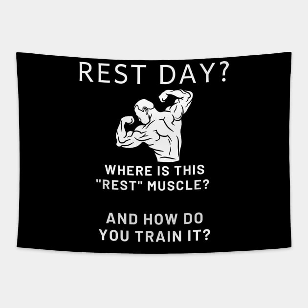 Rest Day Motivational Illustration Tapestry by Statement-Designs