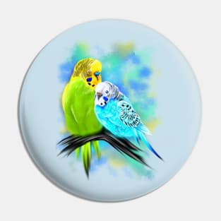 Budgie couple Pin