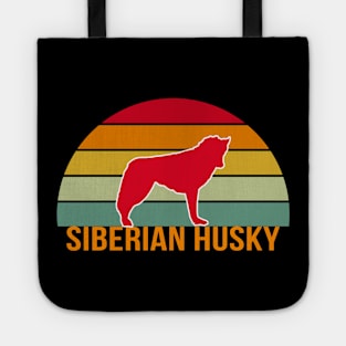 Siberian Husky Vintage Silhouette Tote