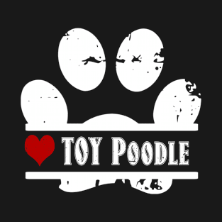 Toy poodle dog paw print T-Shirt