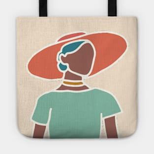 Girl in hat Tote