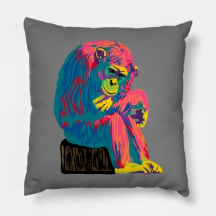 Bored Chimpanzee Pillow