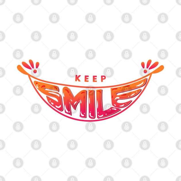 Typography keep smiling form smile silhouette by Edimas Creative