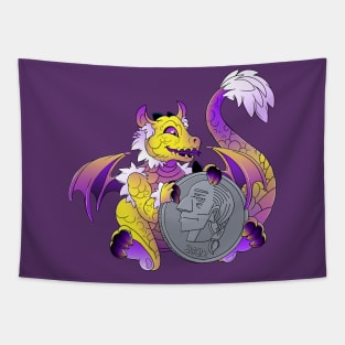 Nonbinary Pride Pocket Dragon Tapestry