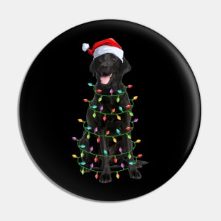 Labrador Christmas Lights Xmas Dog Lover Pin