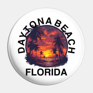 Daytona Beach - Florida (with Black Lettering) Pin