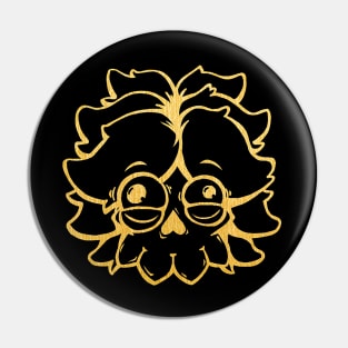 Hairy Skull Logo - Gold Edition Pin