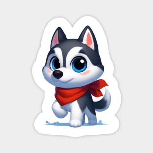 Cute Husky Magnet