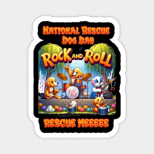 Rock in Roll Paws Band Magnet