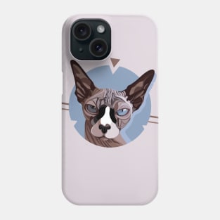 Angry Sphynx Cat Phone Case