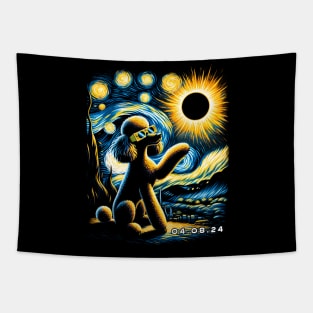 Poodle Eclipse Prowl: Stylish Tee Featuring Elegant Poodles and Eclipse Tapestry