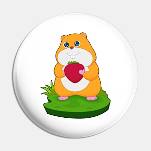 Hamster Strawberry Fruit Pin