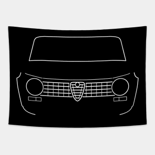 1964 Alfa Romeo Giulia classic car outline graphic (white) Tapestry