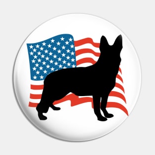German Shepherd USA America - Dog Lover Dogs Pin