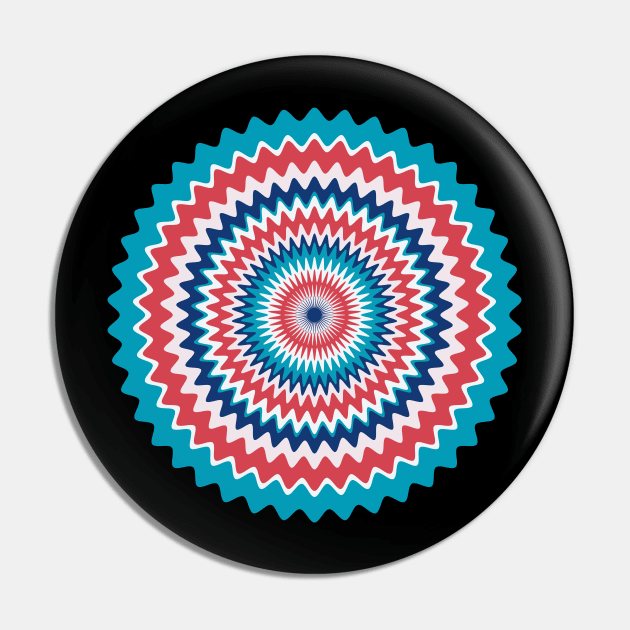 Retro Hippie Radial Pin by n23tees