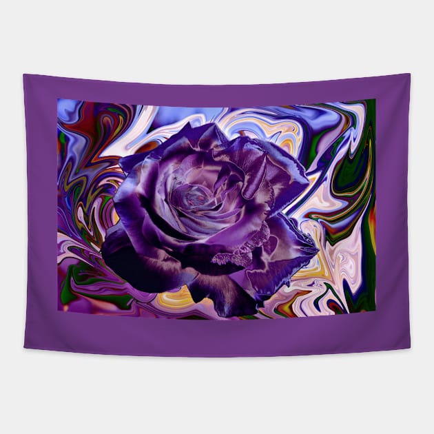 Violet Rose Velveted Tapestry by mavicfe