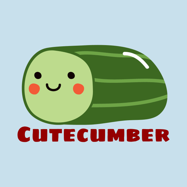 Cutecumber - Cute Cucumber Pun by Allthingspunny