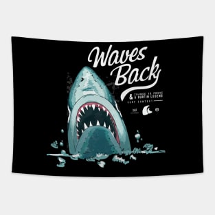 waves back shark / jaws attack Tapestry