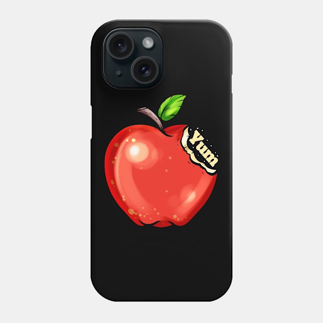 Apples Are Tasty - Yum Says The Vegetarian And Vegan Phone Case by SinBle