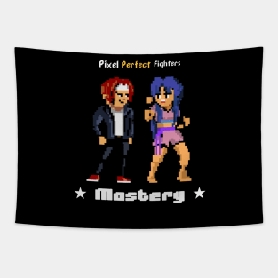 Pixel Perfect Fighters Retro Style Mastery, pixel games Tapestry