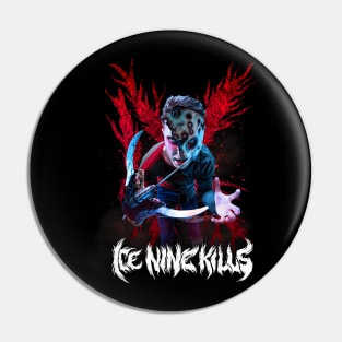 Ice Music Nine Band Kills  – INK Halloween Pin