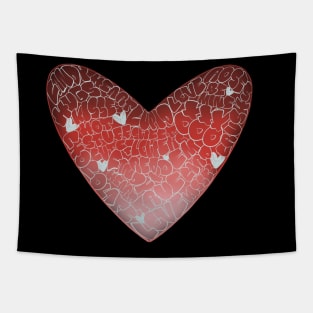 Heart Word Art Valentines Day Bubble Letters Tapestry