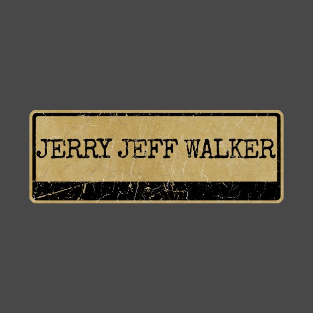 Aliska text black retro - Jerry Jeff Walker by Aliska