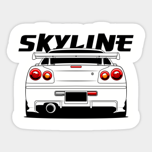 Skyline Gtr R34 Stickers Teepublic