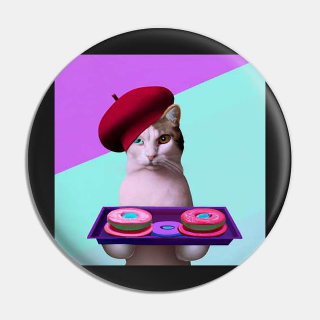Funny cat donut Pin by IOANNISSKEVAS