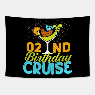 Funny 2nd Birthday Cruise Tapestry