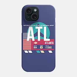 Atlanta (ATL) Airport Code Baggage Tag Phone Case