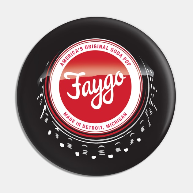 Faygo Bottle Cap Pin by Midcenturydave