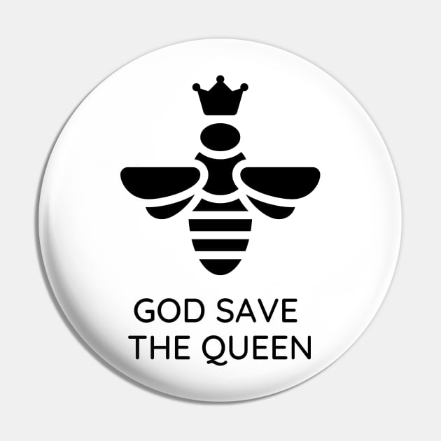 God Save the Queen Bee Pin by Strength of Love