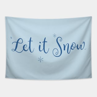 Let it Snow Dark Print Tapestry