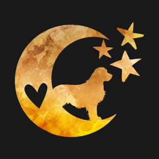 Golden Retriever Half Moon with Stars T-Shirt