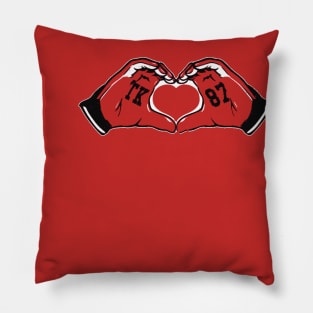 Travis Kelce Heart Hands Pillow