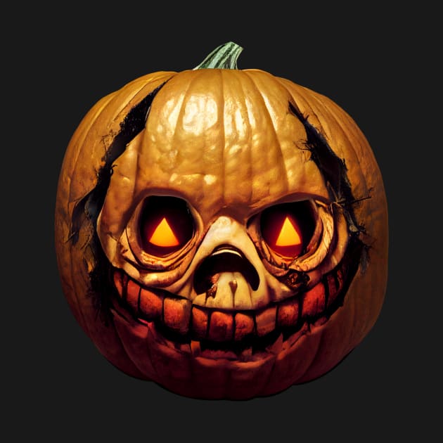 Scary Halloween Pumpkin Art by Lower Expectations