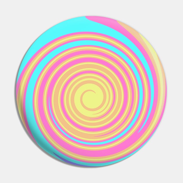 1990s Colors Retro Swirl Pin by Whoopsidoodle