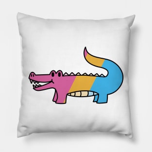 Pansexual Pride Gator Pillow