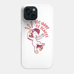 Happy 100 Days Of School Unicorn 100 Days Smarter Kids Phone Case