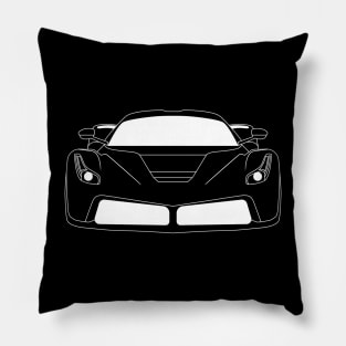 La Ferrari White Outline Pillow