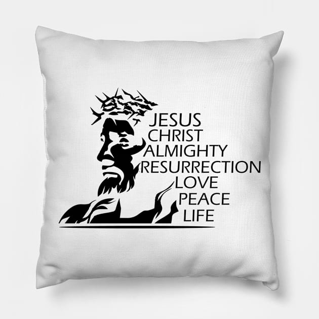 Jesus Christ Almighty Pillow by helloshirts