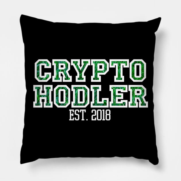 Grass Bitcoin Ethereum Blockchain Crypto Hodler Pillow by felixbunny