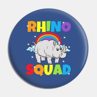 Rhino Squad Rhinoceros Pin