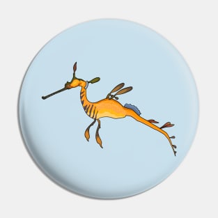 Weedy seadragon cartoon illustration Pin