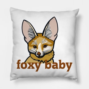 foxy baby, desert fox Pillow