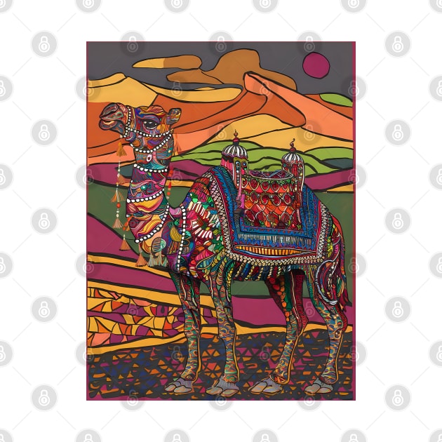 Rajasthani decorated camel art by Spaceboyishere