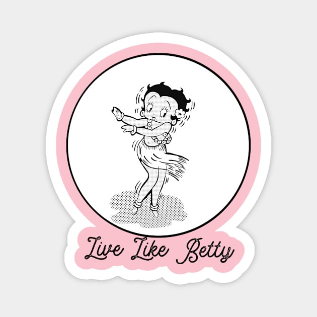 Betty Boop Vintage Magnet by Midnight Pixels