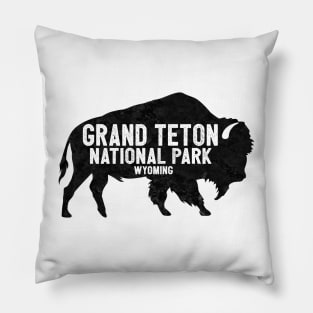 Grand Teton National Park Wyoming American Bison Buffalo Pillow